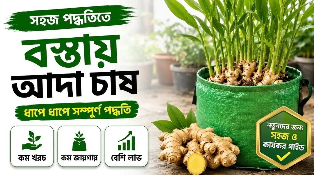 বস্তায় আদা চাষ পদ্ধতি