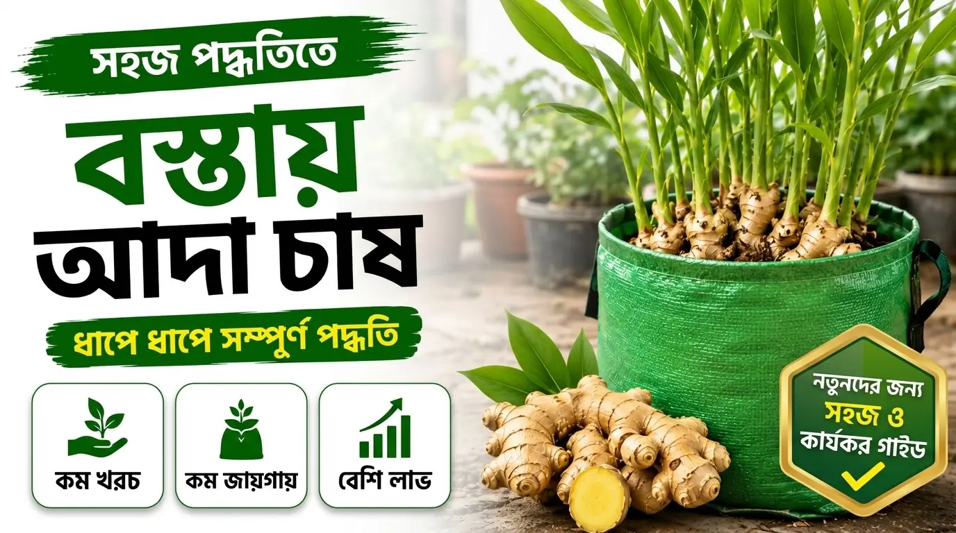 বস্তায় আদা চাষ পদ্ধতি